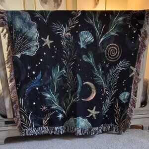 Mystical Sea Life | Woven Throw Blanket